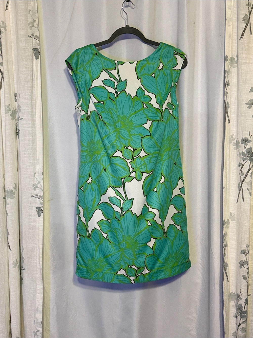 The Limited Green Floral Shift Dress